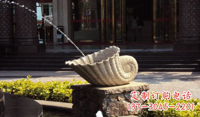 宁德优雅的蜗牛喷泉石雕