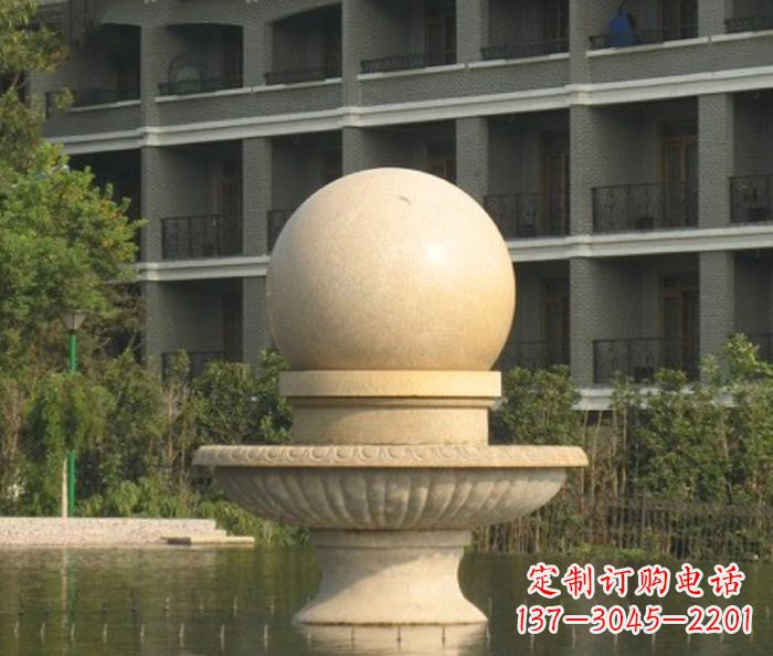 宁德公园景观小型风水球喷泉石雕