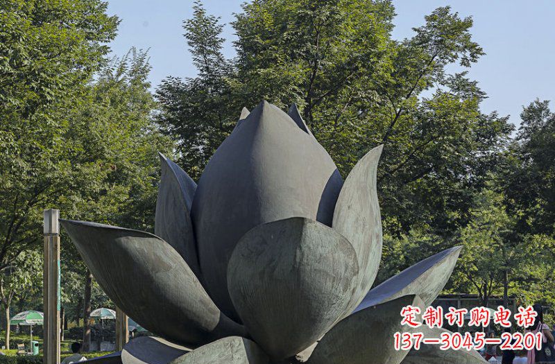 宁德公园莲花景观铜雕