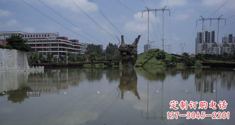 宁德公园龙头景观铜雕