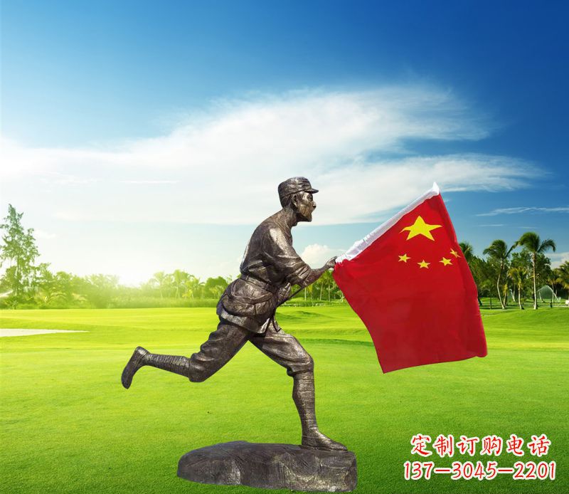 宁德精美国旗铜雕
