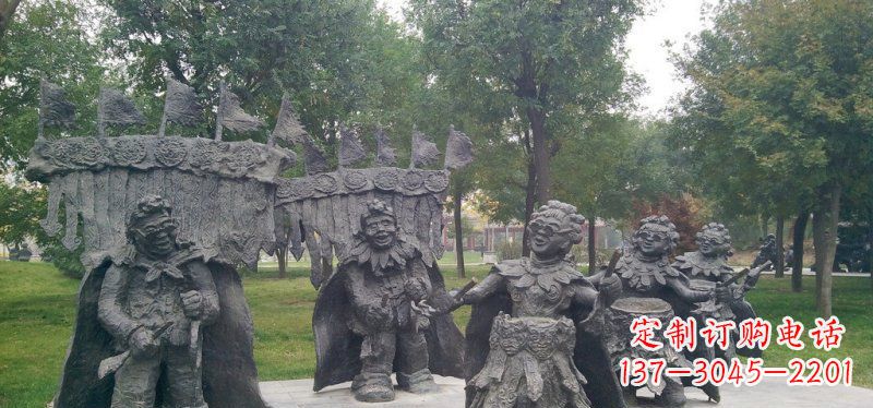 宁德领雕塑扭秧歌老人铜雕