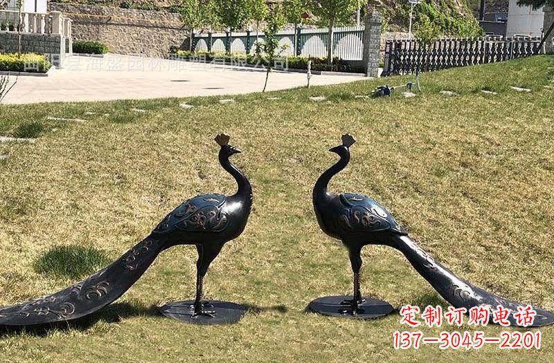 宁德公园青铜孔雀雕塑