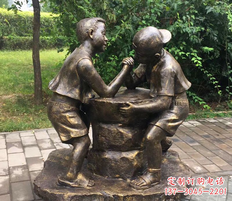 宁德童心盎然儿童铜雕