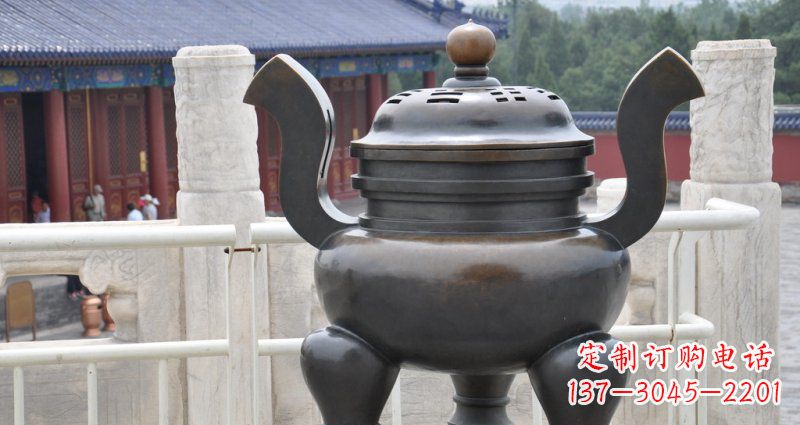 宁德高雅香炉铜雕,景观雕塑装置
