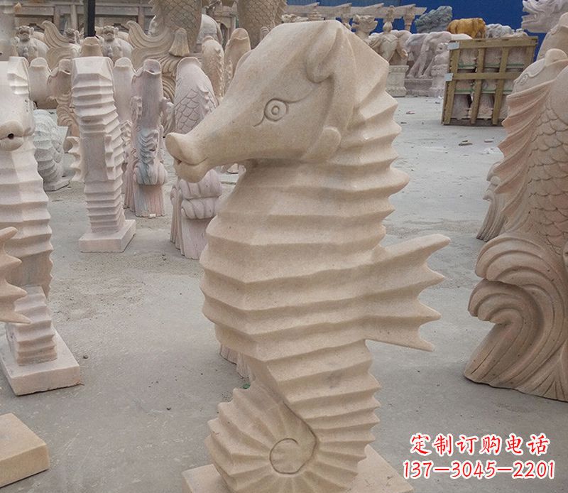 宁德海马石雕塑——精美的艺术美学
