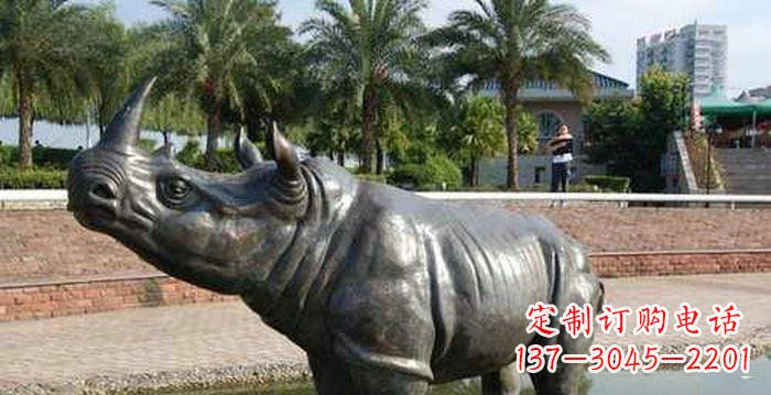 宁德公园水牛动物铜雕