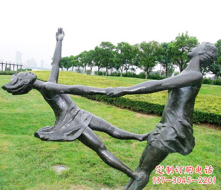 宁德中领雕塑定制风姿绰约的女孩铜雕
