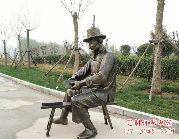 宁德铜雕老人雕塑