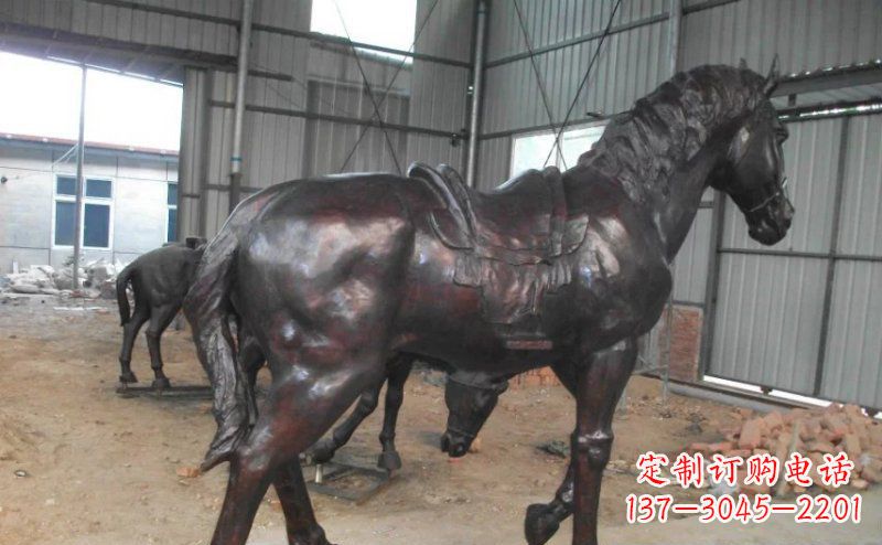 宁德公园铜马动物铜雕