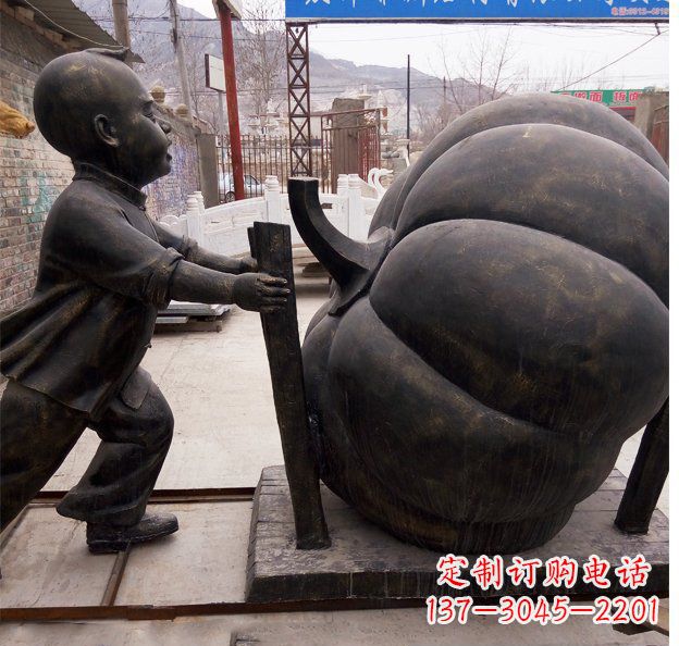 宁德精致男孩铜雕