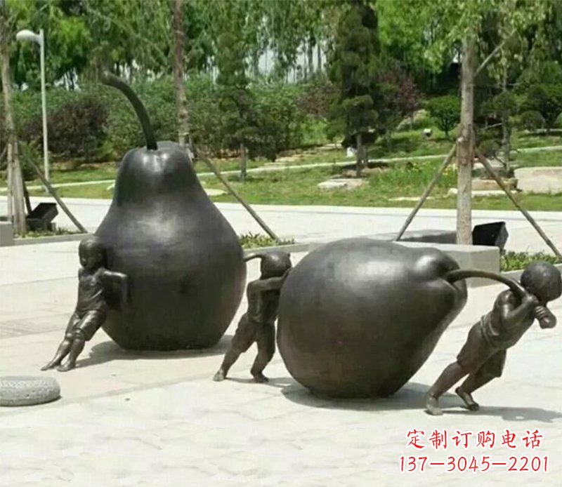 宁德迷人的孩童铜雕