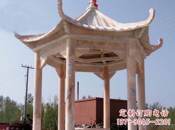 宁德红六角凉亭雕塑