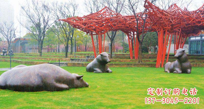 宁德中领雕塑精美休闲动物铜雕