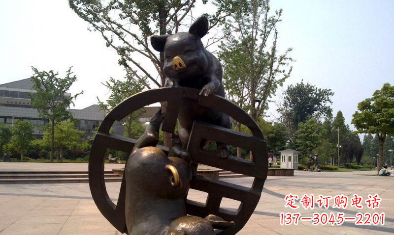 宁德优雅而富有表现力的动物铜雕