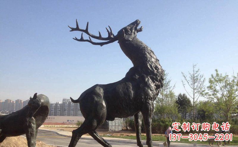 宁德驯鹿精美铜雕