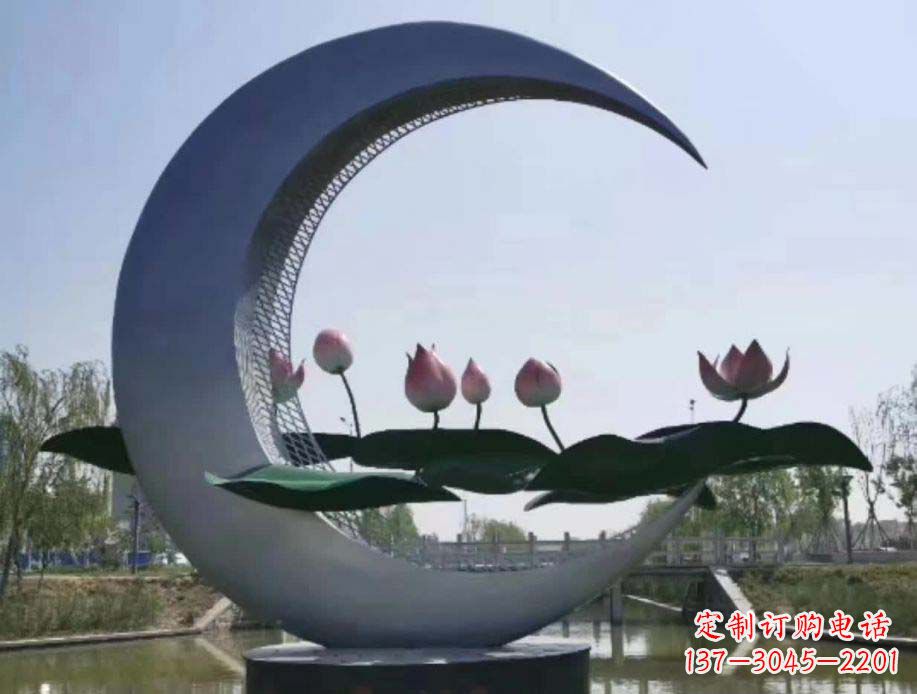 宁德不锈钢月亮景观装饰雕塑