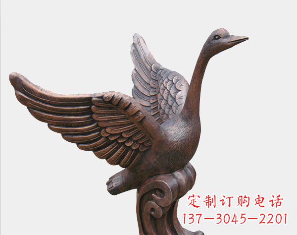 宁德中领雕塑铸造完美的天鹅铜雕