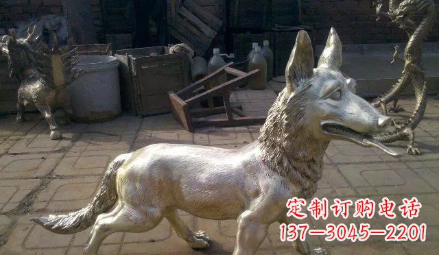 宁德铸铜小狗动物雕塑
