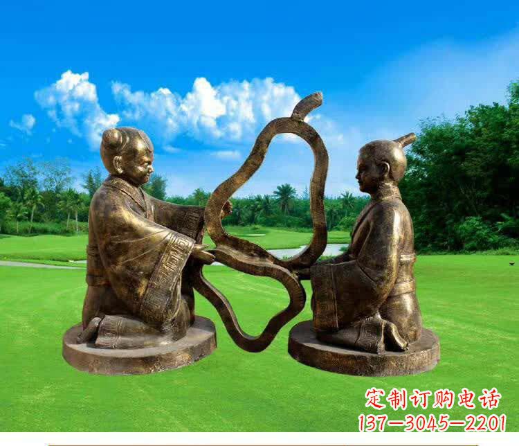 宁德古代孔融让梨人物铜雕
