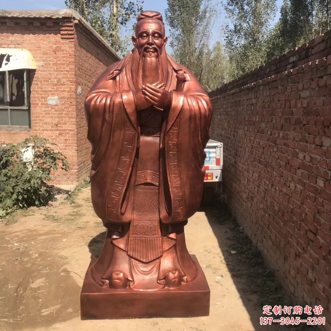 宁德古代孔子铜雕