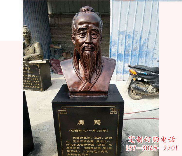 宁德古代名医扁鹊胸像铜雕