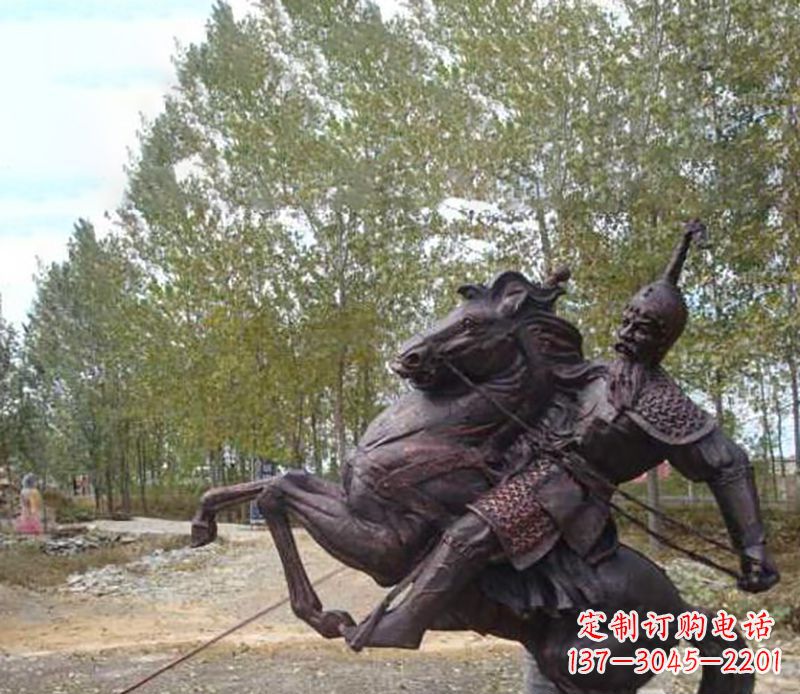 宁德古代骑马人物公园景观铜雕