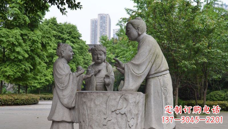 宁德古代人物孔融让梨石雕