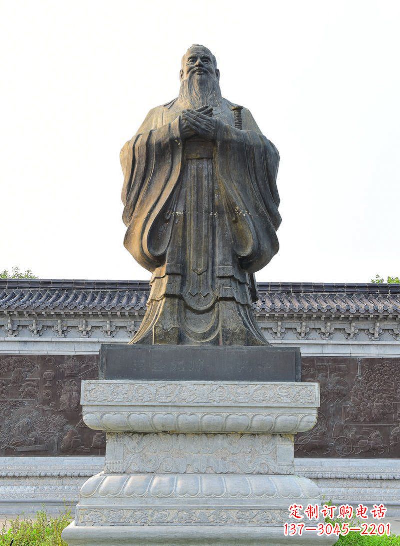 宁德中领雕塑-孔子铜雕