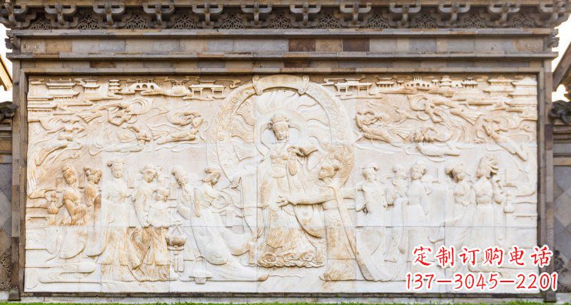 宁德中领雕塑:古代人物石浮雕影壁