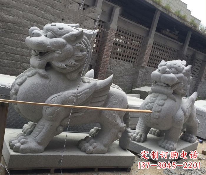宁德中领雕塑–精美的古代神兽大理石貔貅雕塑
