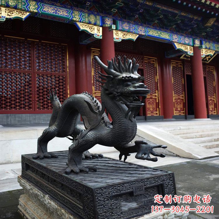 宁德古代铜雕龙-寺庙景区大门神兽动物雕塑摆件