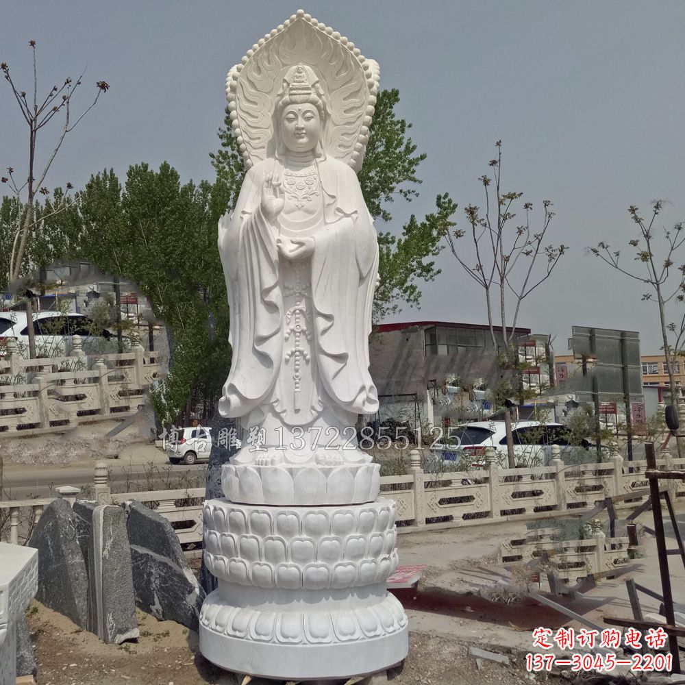 宁德观音菩萨汉白玉石雕塑