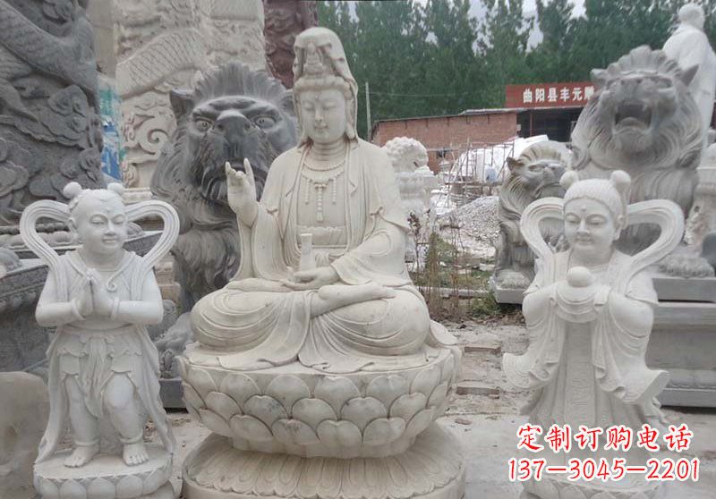 宁德观音菩萨善财童子和龙女雕塑
