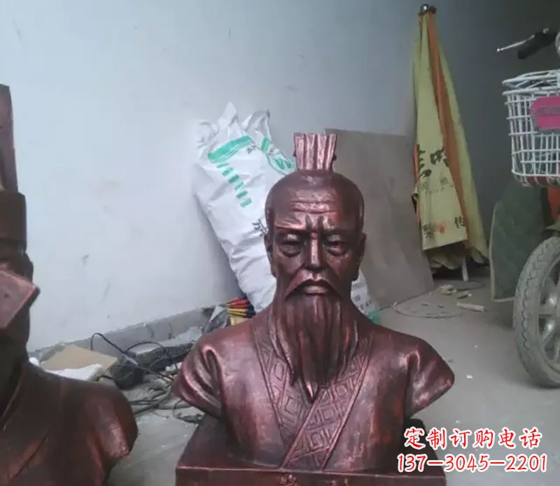 宁德管仲古代人物胸像铜雕