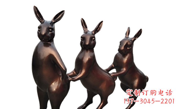 宁德天马行空的不锈钢光面兔子雕塑