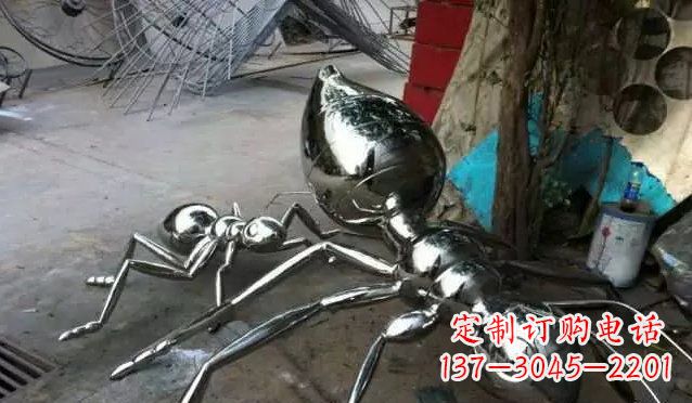 宁德中领雕塑|不锈钢蚂蚁雕塑