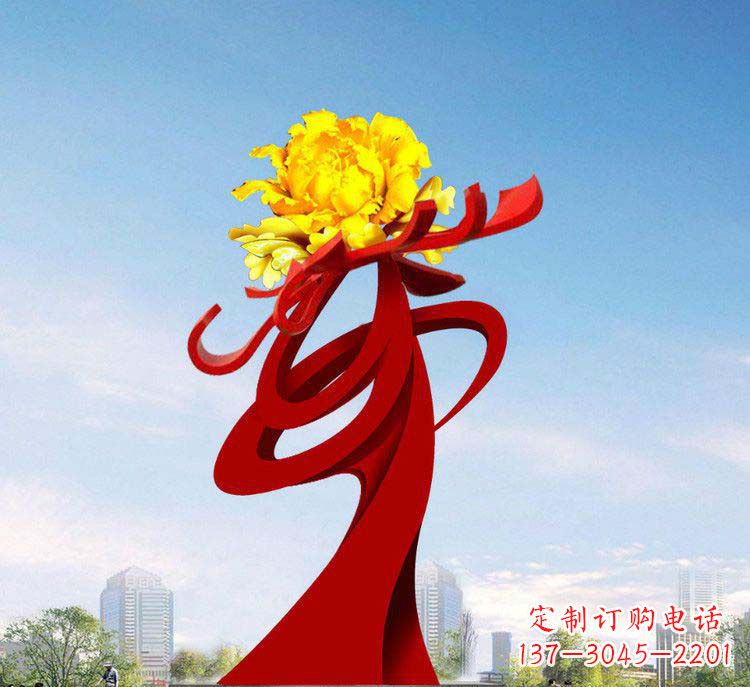 宁德中领雕塑:牡丹花开,把美景永久定格