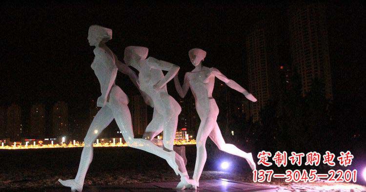 宁德优雅靓丽的女性不锈钢跑步雕塑