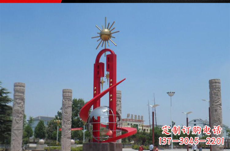 宁德精美不锈钢太阳花雕塑