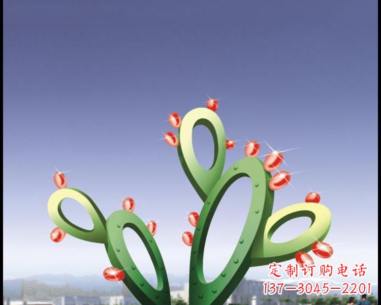 宁德视觉焕发的不锈钢仙人掌景观雕塑