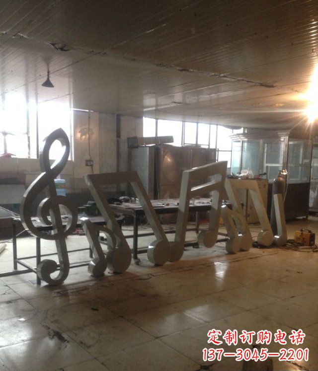 宁德广场不锈钢音符景观雕塑