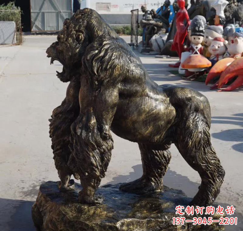 宁德高贵大气的猩猩铜雕