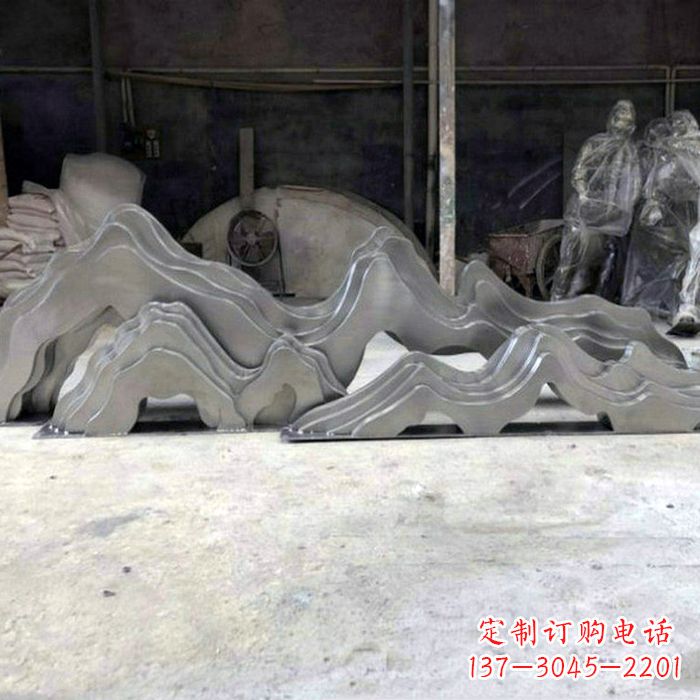 宁德广场户外不锈钢假山雕塑