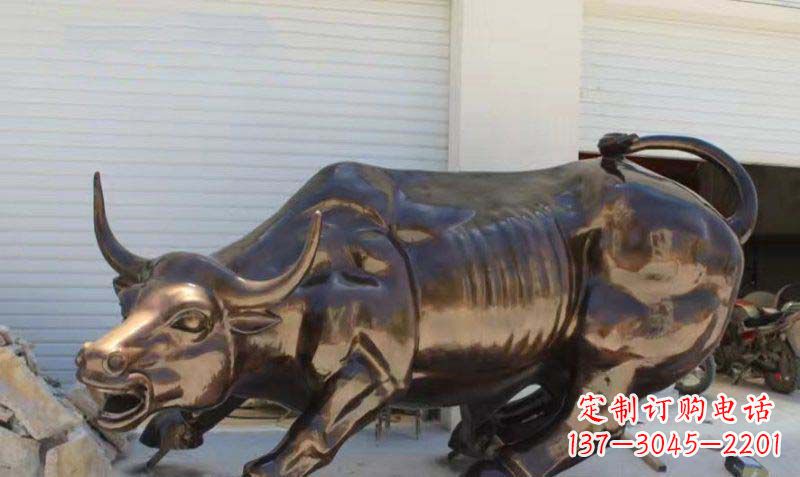 宁德广场华尔街铜牛动物铜雕-优质的动物铜雕定制