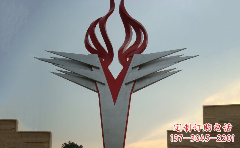 宁德广场火炬不锈钢雕塑_1