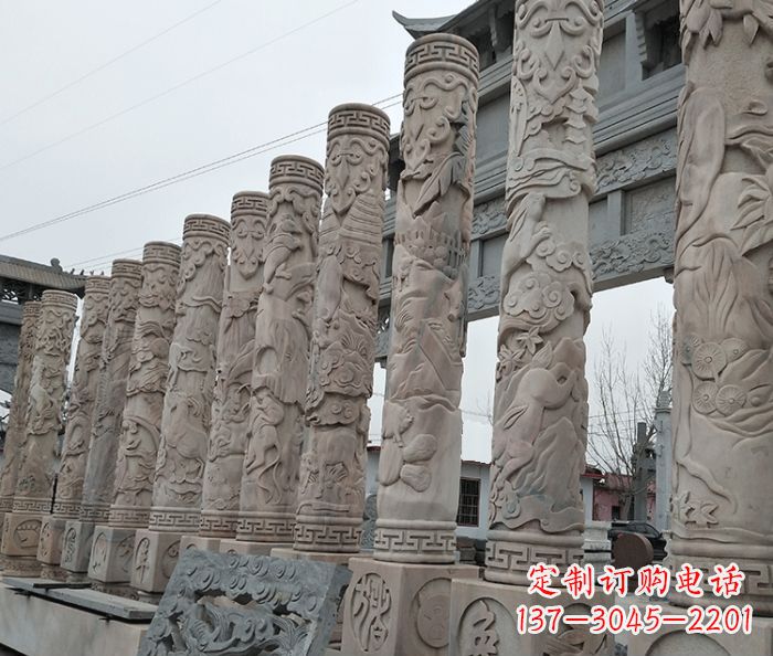 宁德广场景观12生肖石柱