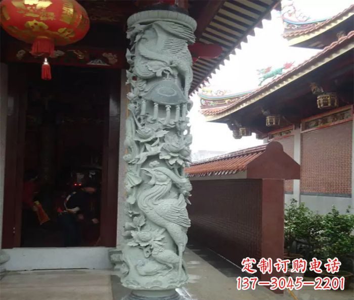 宁德广场景观大理石龙柱石雕_2