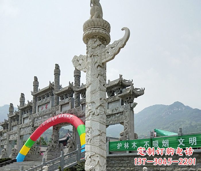 宁德广场景观汉白玉华表石雕