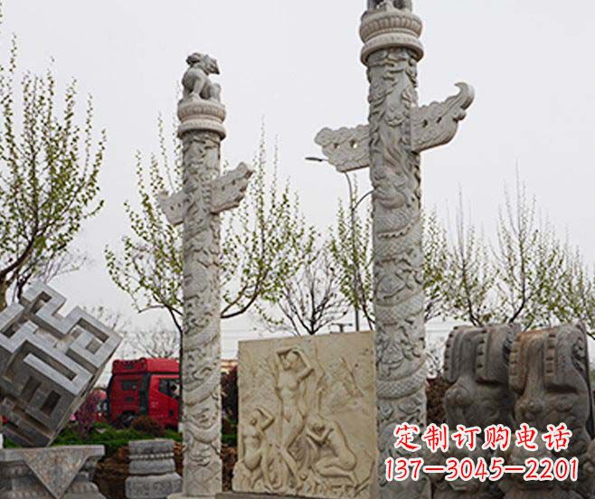 宁德盘龙柱石雕华丽装点美丽家园